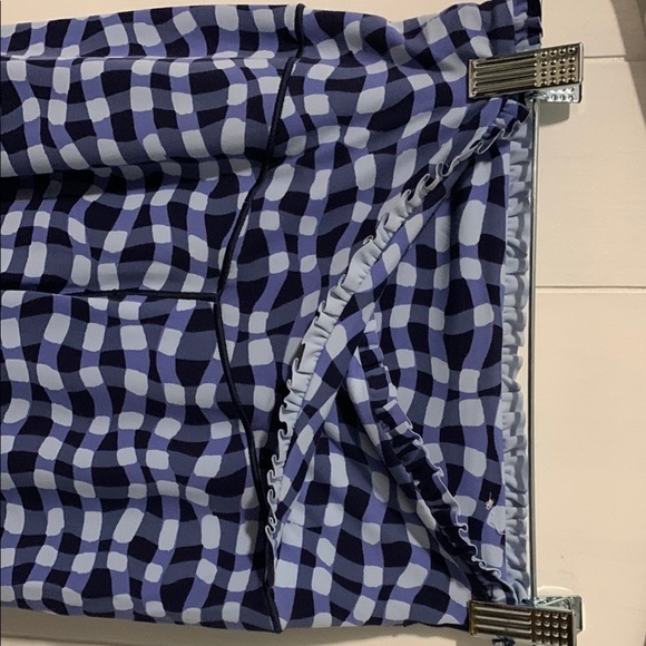 Aeria Offline Blue and White Checkered Leggings - Picture 4 of 7